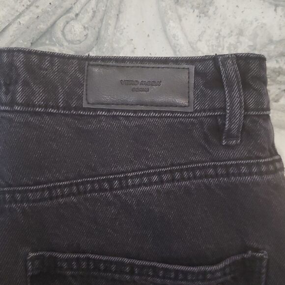 VERO MODA BLACK HIGH WAIST DENIM JEANS - Picture 7 of 8